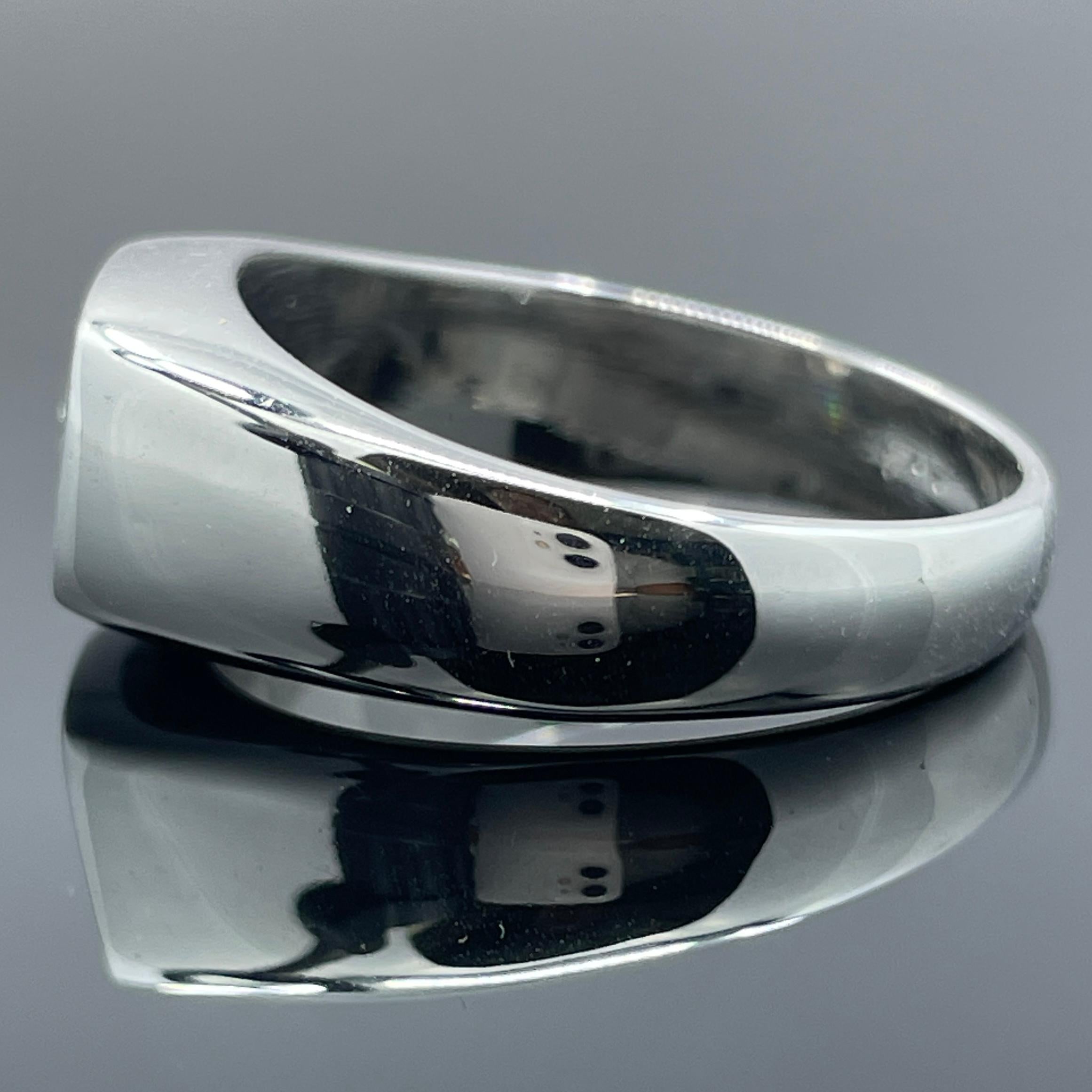 Anello con diamante .49ct rotondo Brilliante F/VS - Oro bianco 14k Sz 9.25 in vendita 1