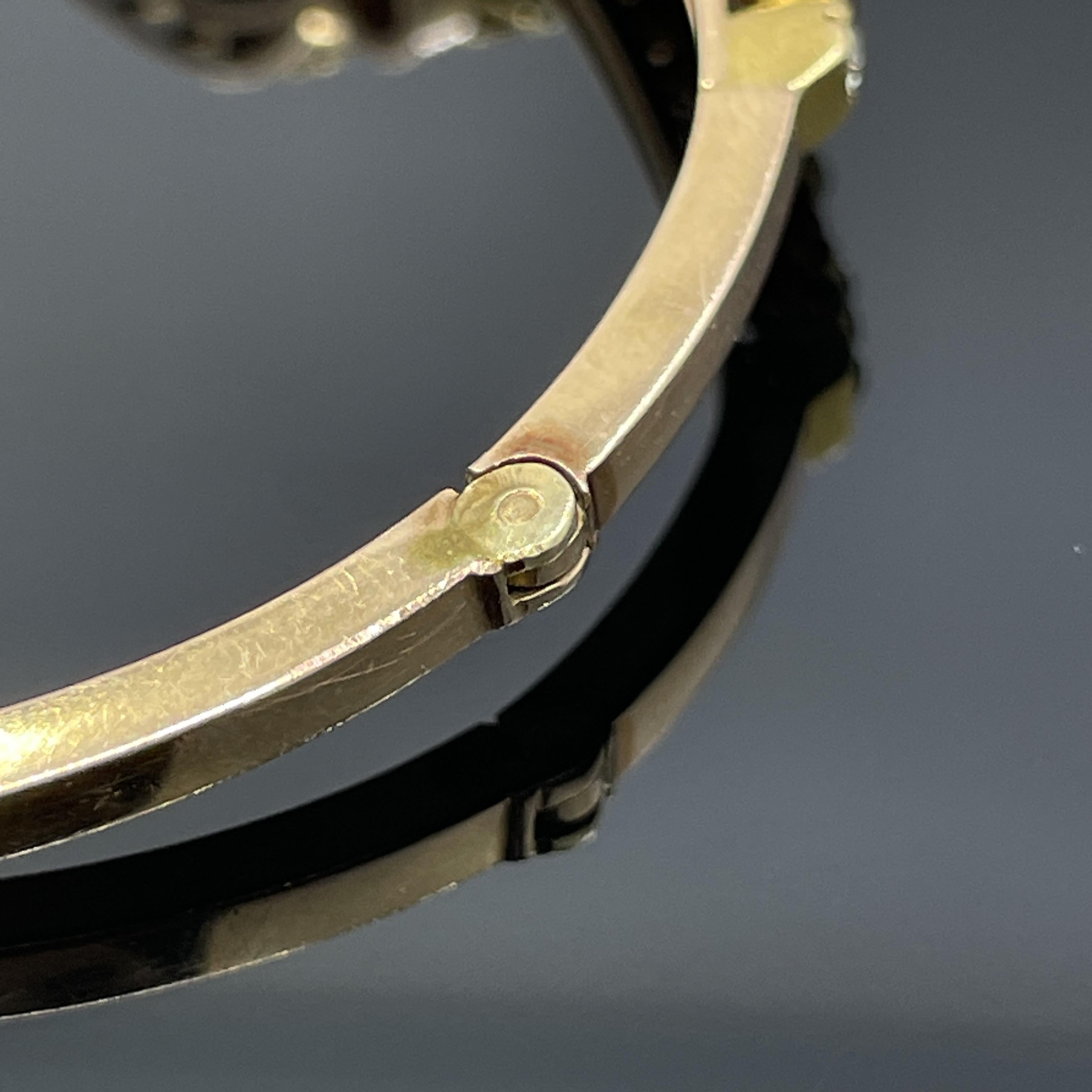 De las mujeres Antiguo brazalete victoriano de diamantes y rubíes de oro rosa de 14k en venta