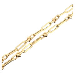 Paperclip and U-Link 14K Yellow Gold Chain Necklace, 20 Inch 3.5mm