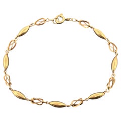 Durchbrochenes Gliederarmband aus portugiesischem 19-karätigem Gelbgold, Anfang der 1980er Jahre