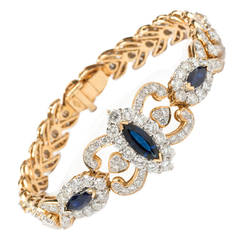 Sapphire Diamond Gold Bracelet 2