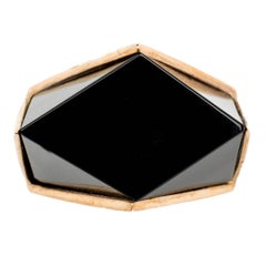 Vintage Modern Onyx Gold Ring
