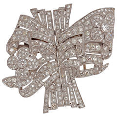 A Diamond Platinum Double Clip Brooch 7