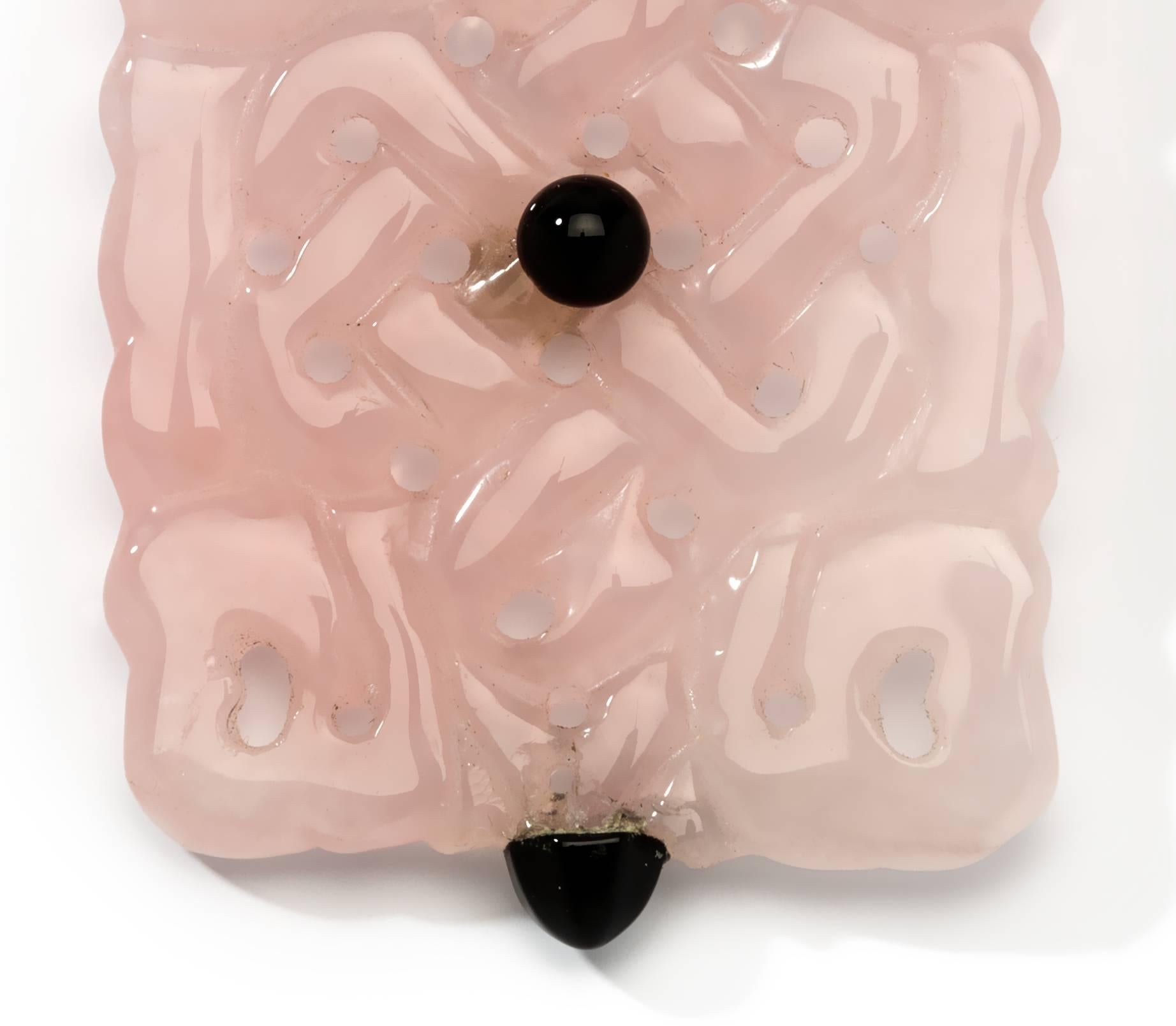 pink jade pendant