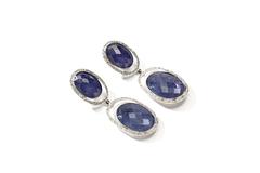 Tanzanite Diamond White Gold Dangle Earrings