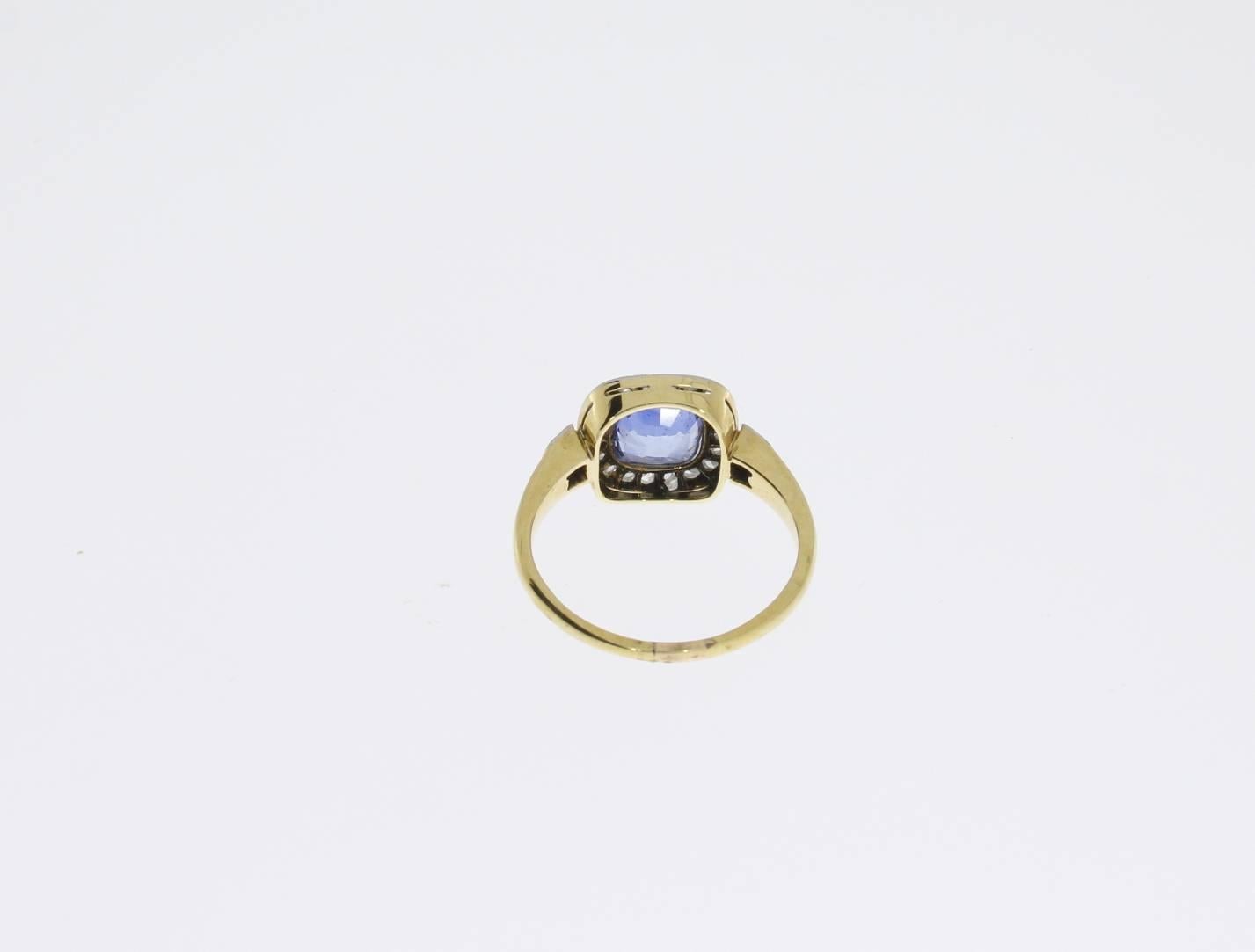 Ceylon Sapphire Diamond Gold Ring 5