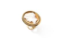 Large Cameo Gold Ring