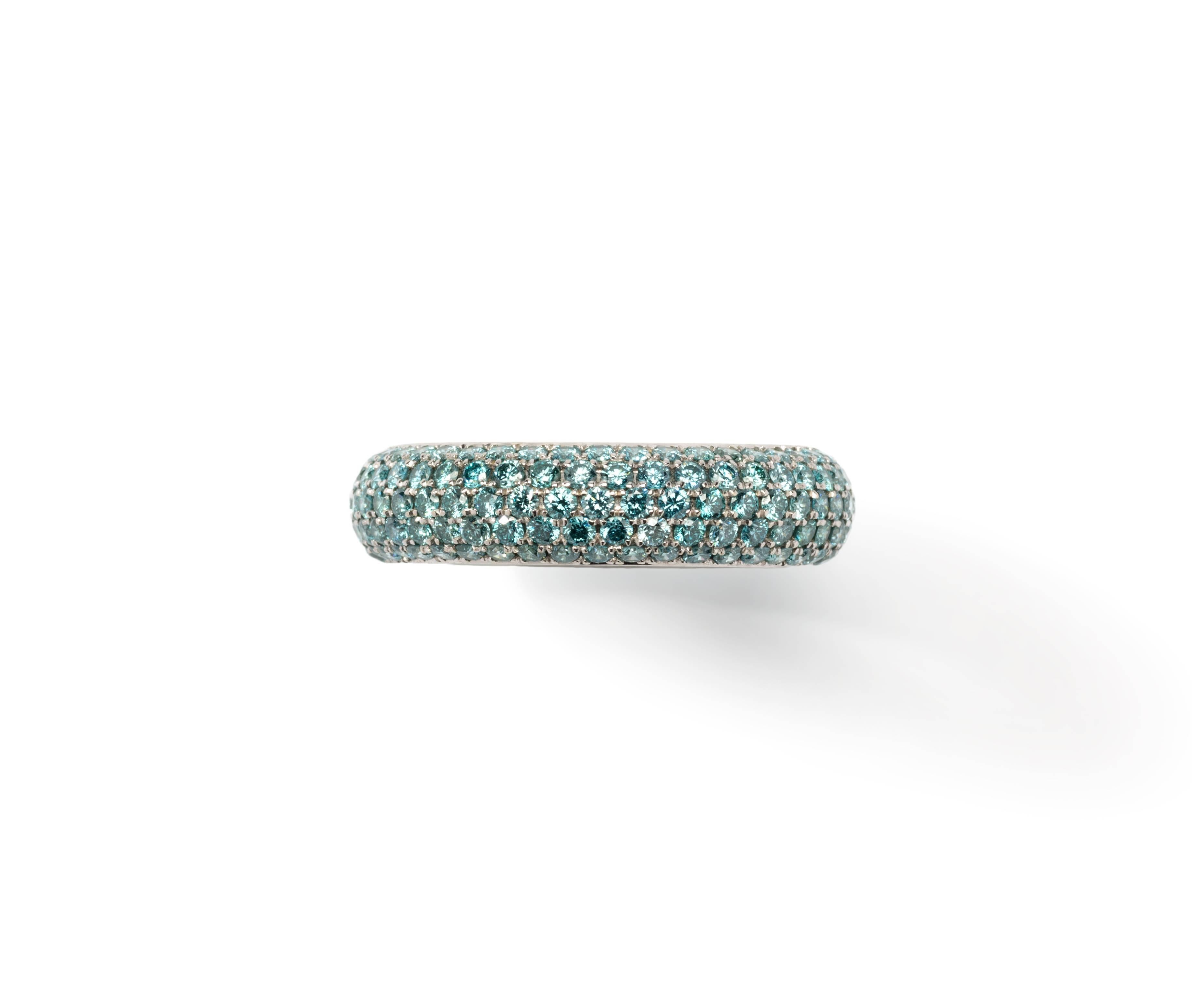 Taille brillant Bague jonc en or et diamants en vente