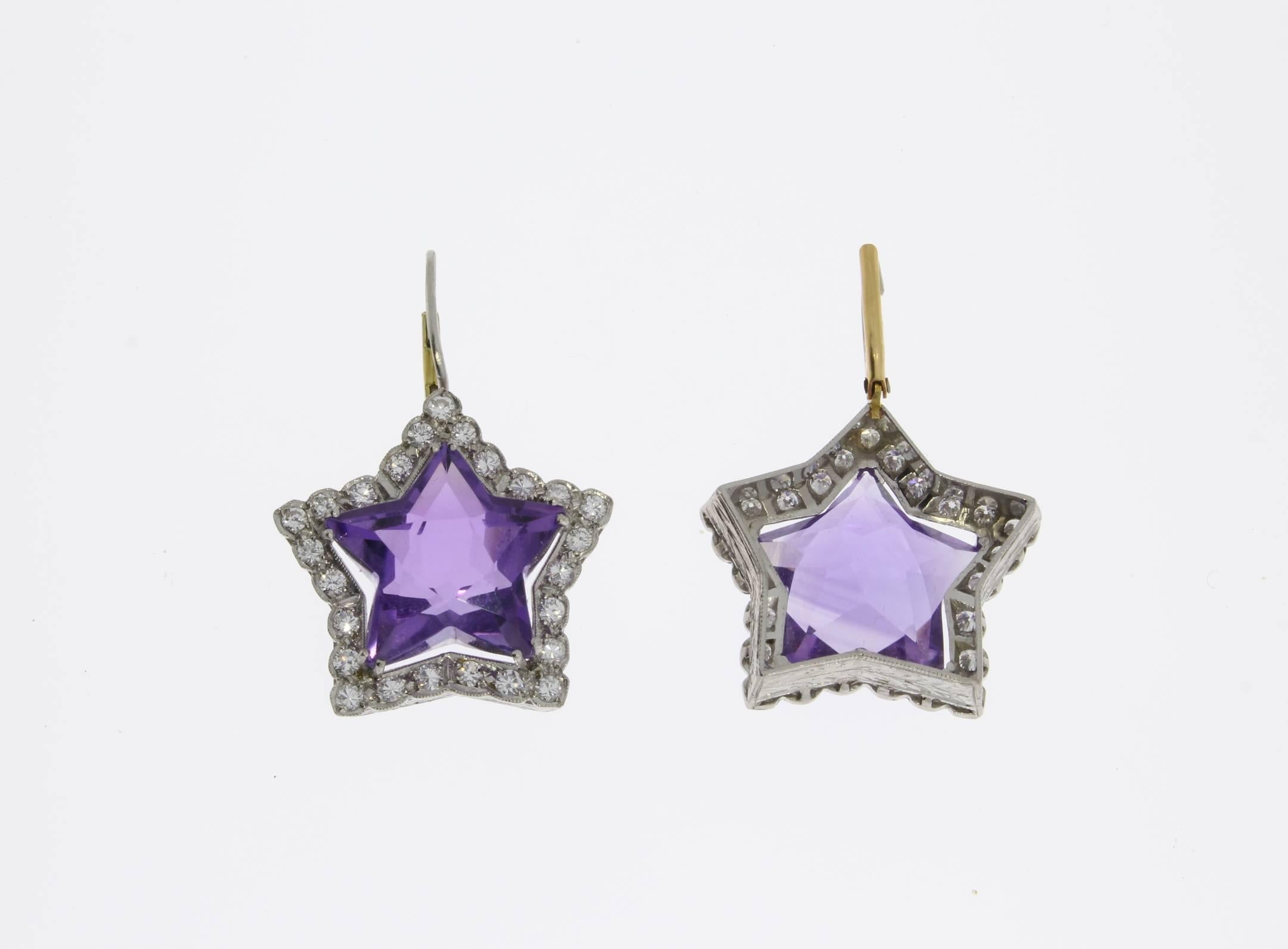 platinum star earrings