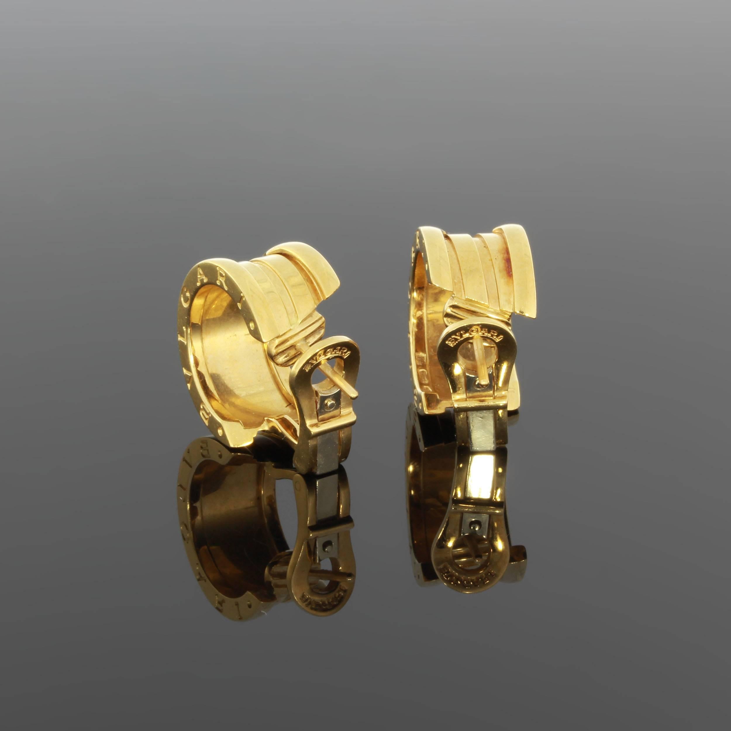 Contemporary Bulgari Gold Hoop Earrings