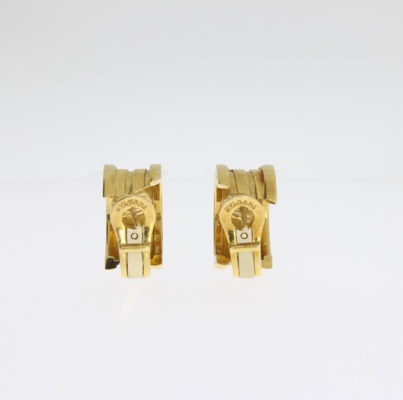 Bulgari Gold Hoop Earrings 1