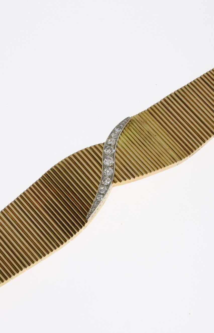 Diamant-Armband aus 18 Karat Gold (Moderne) im Angebot