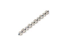 Art Deco Sapphire Diamond Platinum Link Bracelet