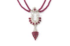 Ruby Diamond 18 Carat Gold Necklace
