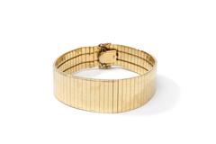 Bracciale in oro 18 carati inciso degli anni '50