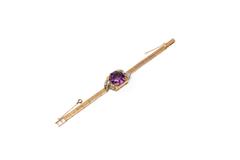 Amethyst Diamond Gold Bracelet