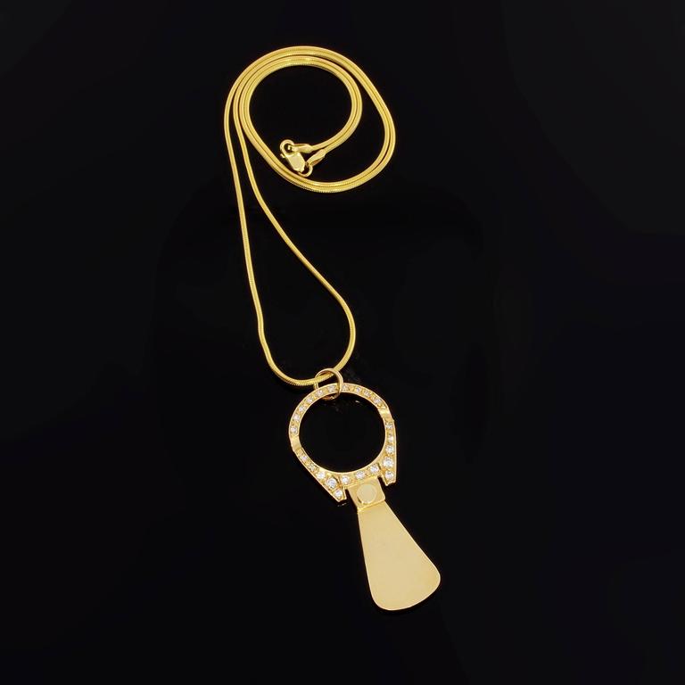 Modern Diamond Gold "SodaCan Lid" Pendant For Sale (Free Shipping) at