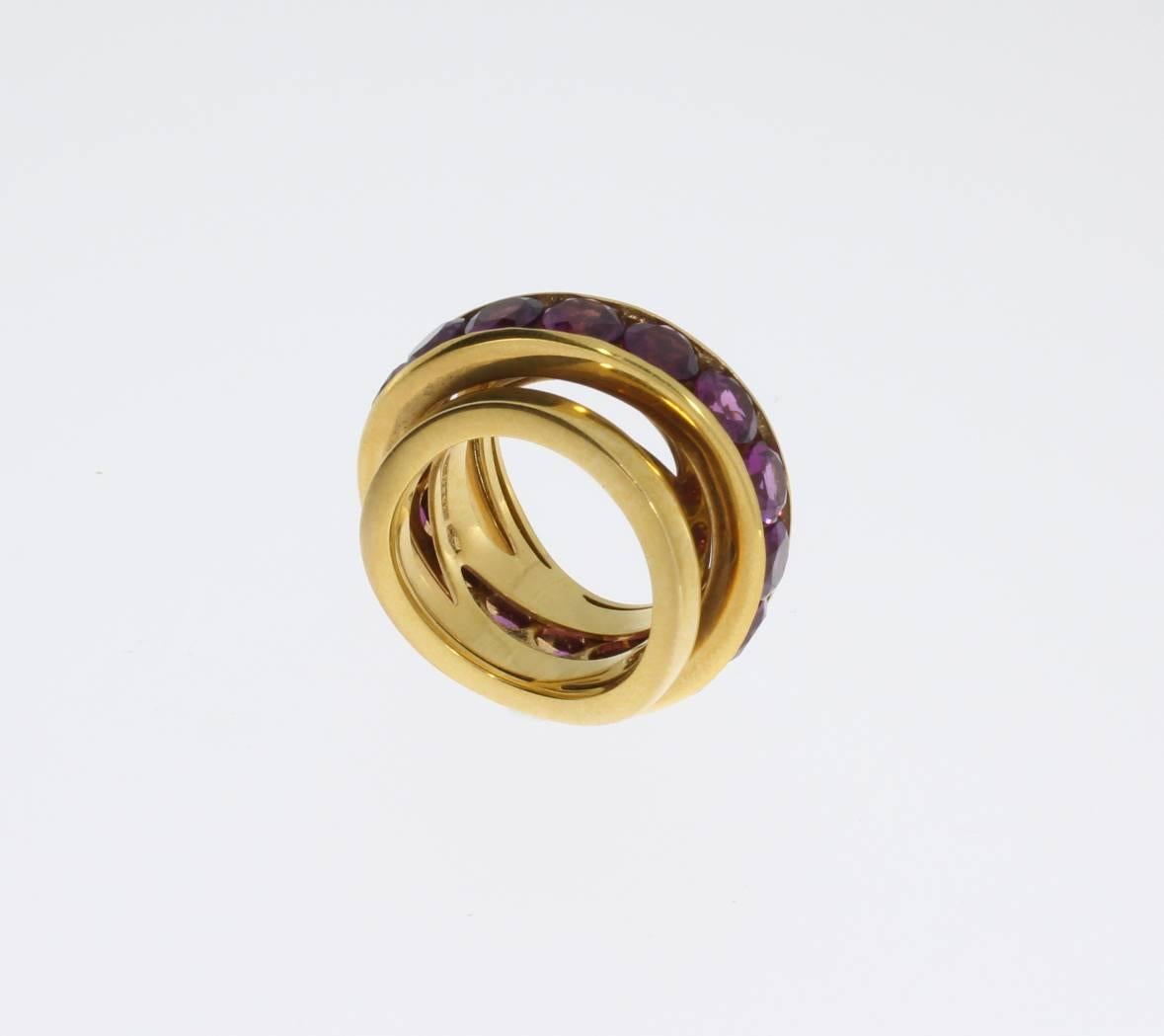 Mattioli Tourmaline 18 Carat Gold Ring In Excellent Condition For Sale In Berlin, DE