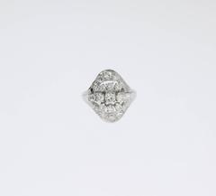 1.42 Carat Diamonds Gold Cluster Ring