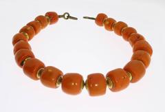 Bamboo Coral Bead Necklace
