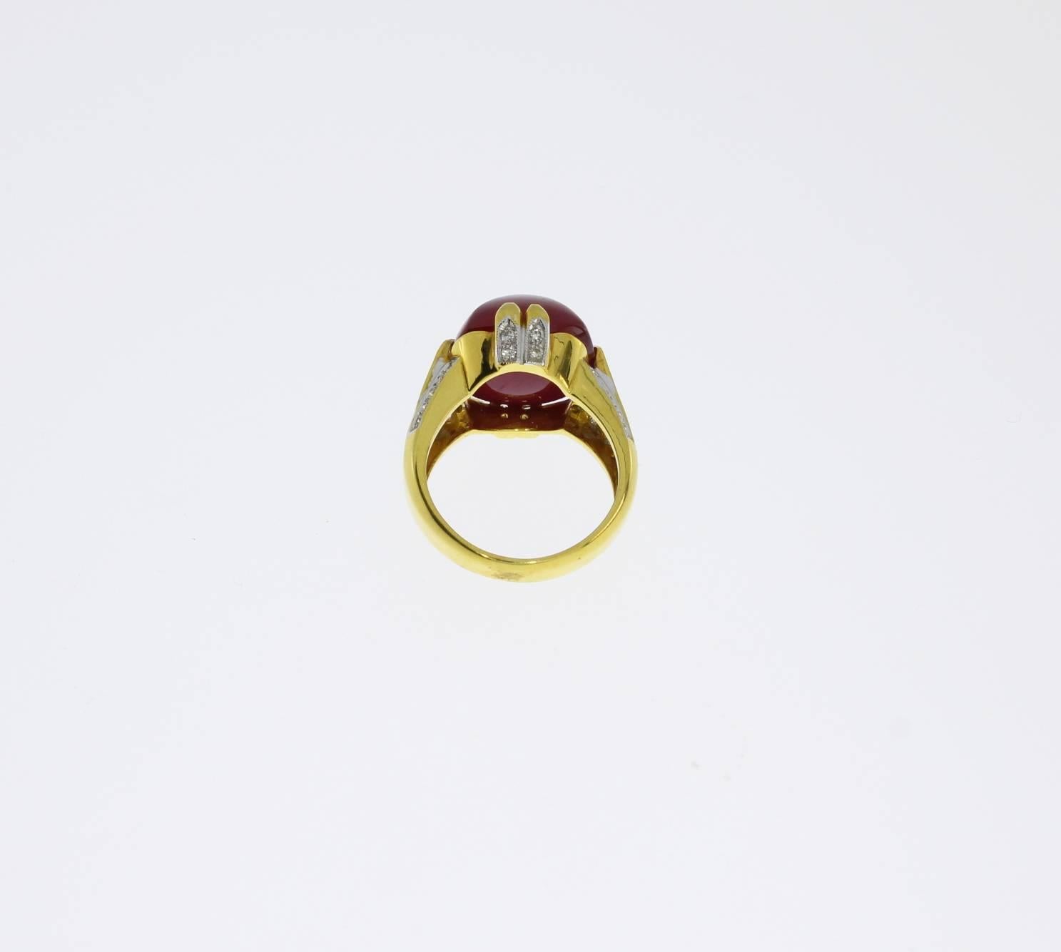 Attractive Ladies Ruby diamonds Gold Ring 1