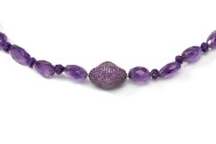 Purple Amethyst Nuggets Necklace
