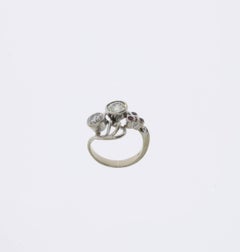 Diamond Ruby Gold Cocktail Ring