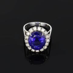 Tanzanite Diamond 14 Karat White Gold Ring