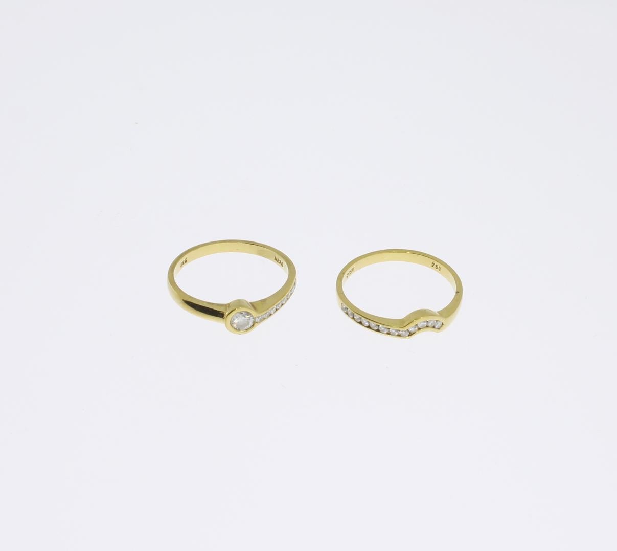 twin rings gold