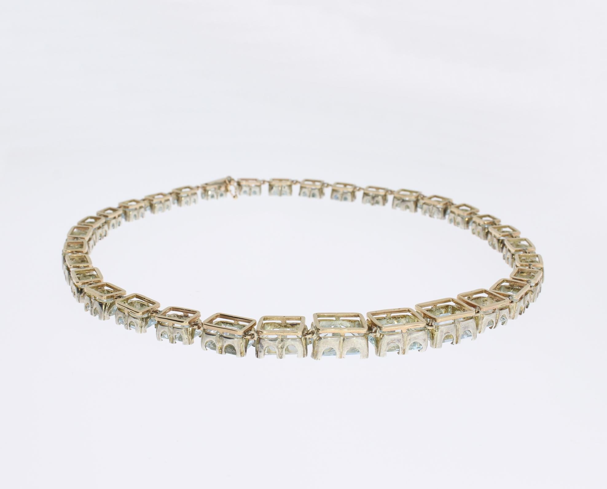 Women's Aquamarine 14 Carat Gold Necklace