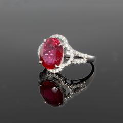 Tourmaline Diamond Gold Cluster Ring