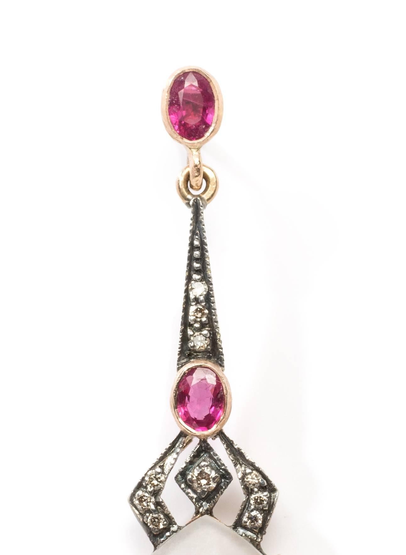 Women's Rock Crystal Diamond Silver Gold Dangle Earrings