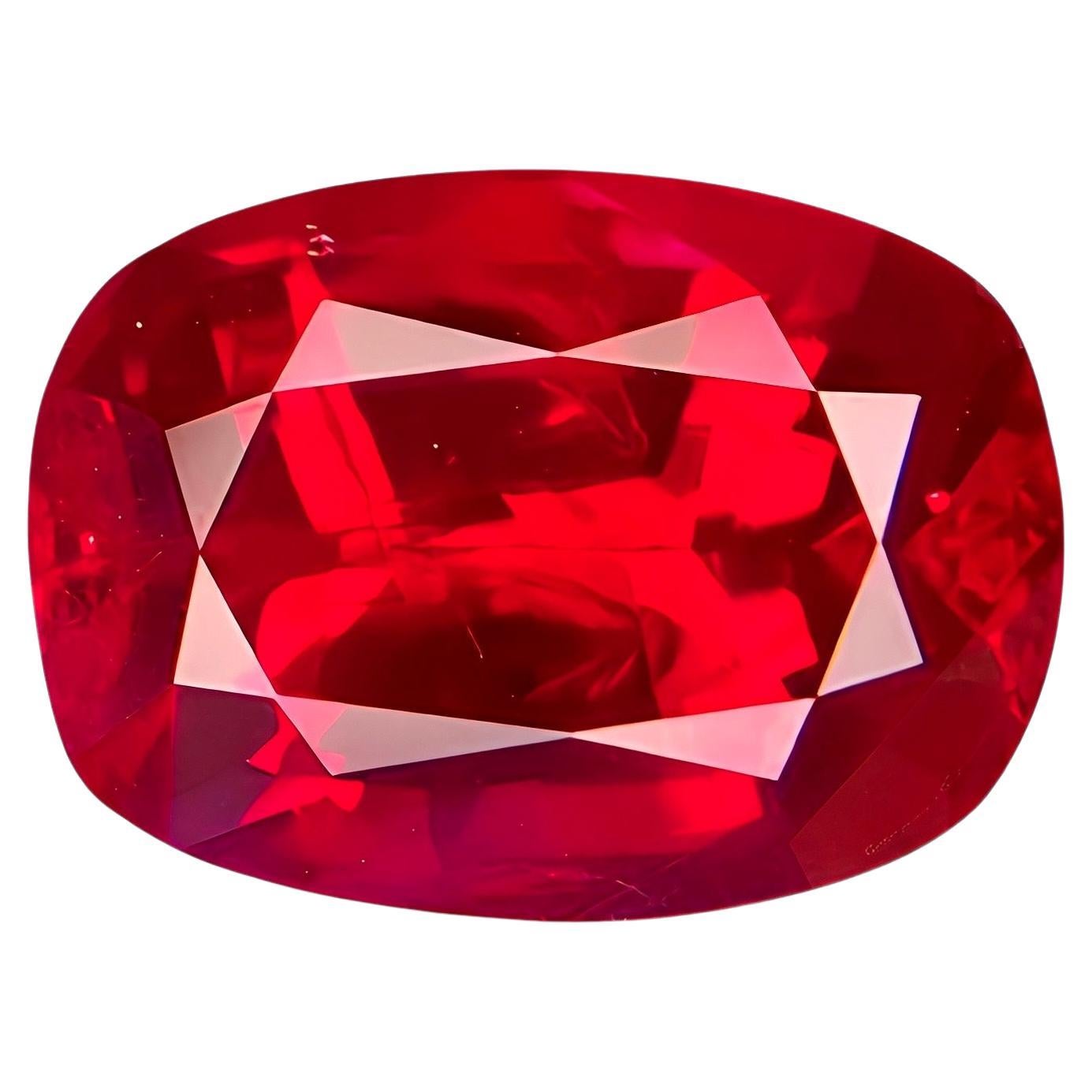 Gübelin Certified 3.62 ct Ruby - Note exceptionnelle de 90.8 en vente