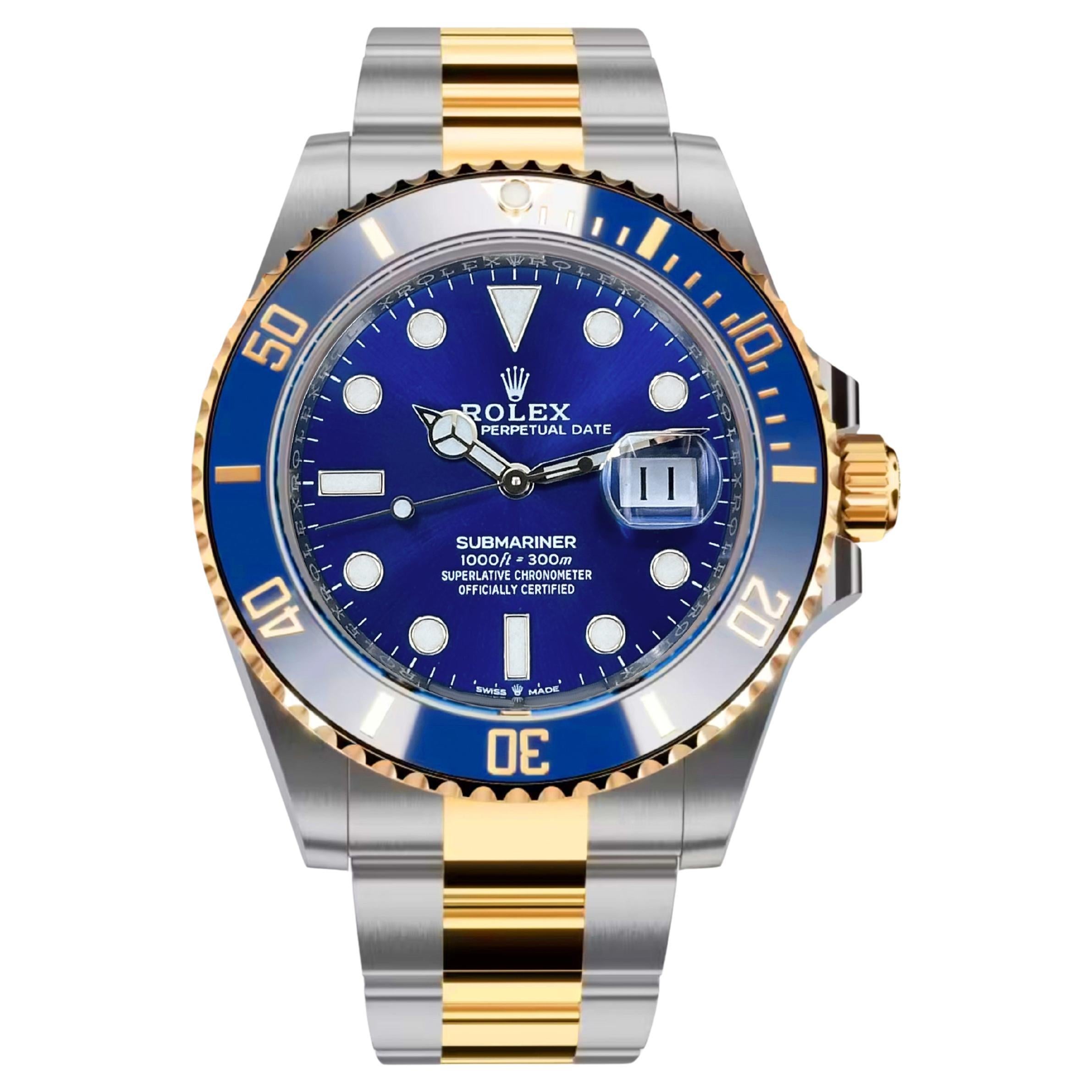 Unworn Rolex Submariner Date Bluesy Reference# 126613LB, Complete set, 2025 For Sale