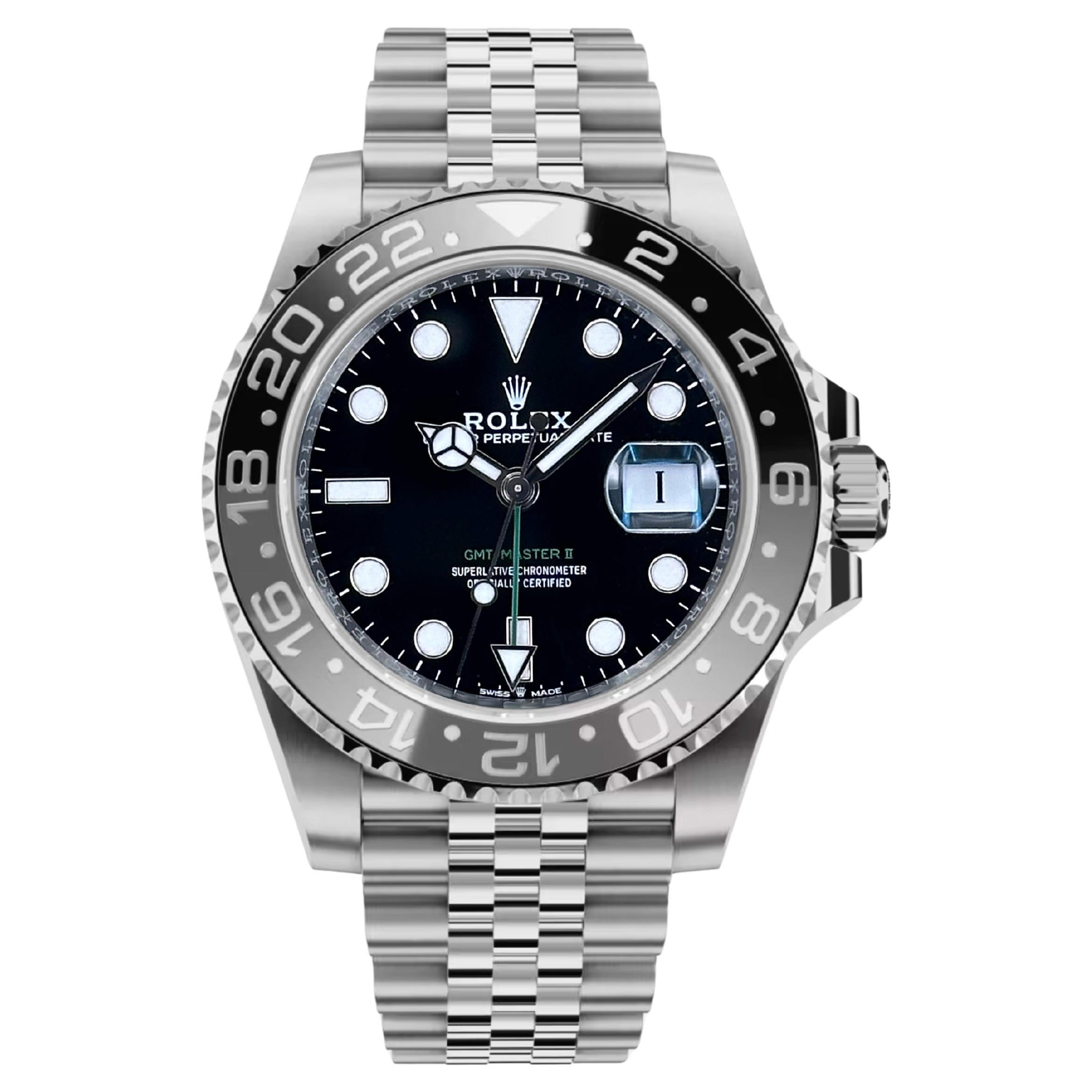 Unworn Rolex GMT-Master II Reference# 126710GRNR, Complete set, 2025 For Sale