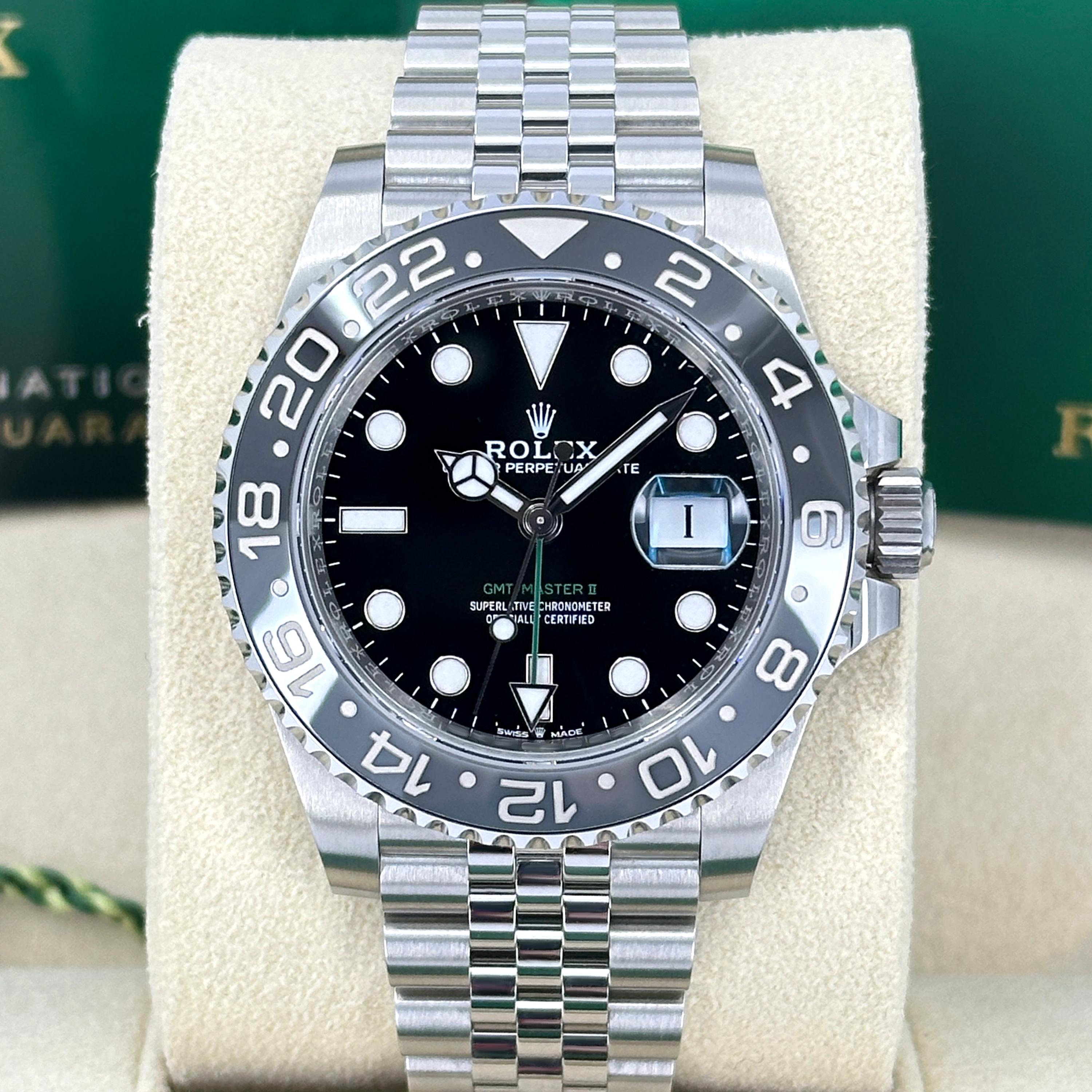 Unworn Rolex GMT-Master II Reference# 126710GRNR, Complete set, 2025 In New Condition For Sale In New York, NY