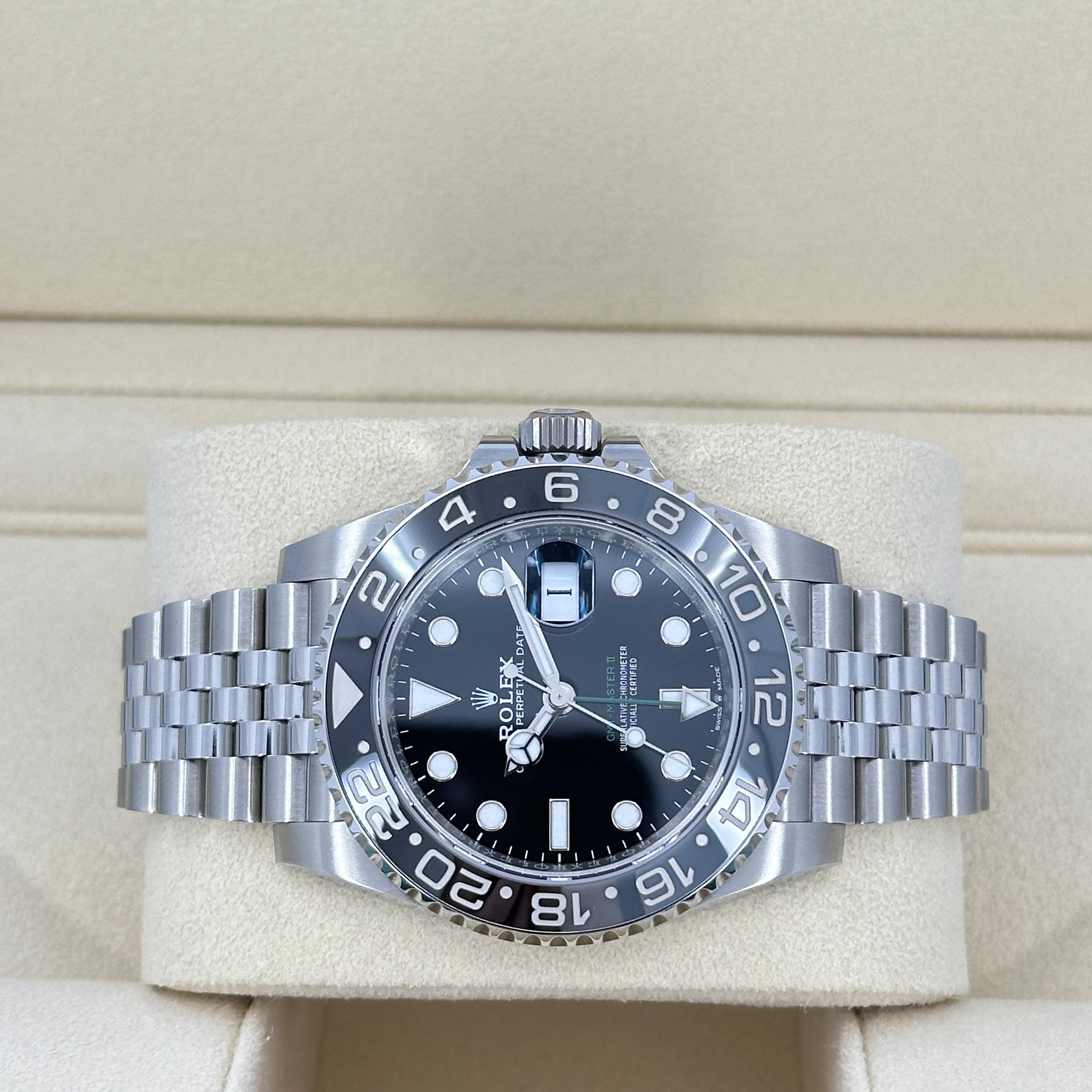 Unworn Rolex GMT-Master II Reference# 126710GRNR, Complete set, 2025 For Sale 4