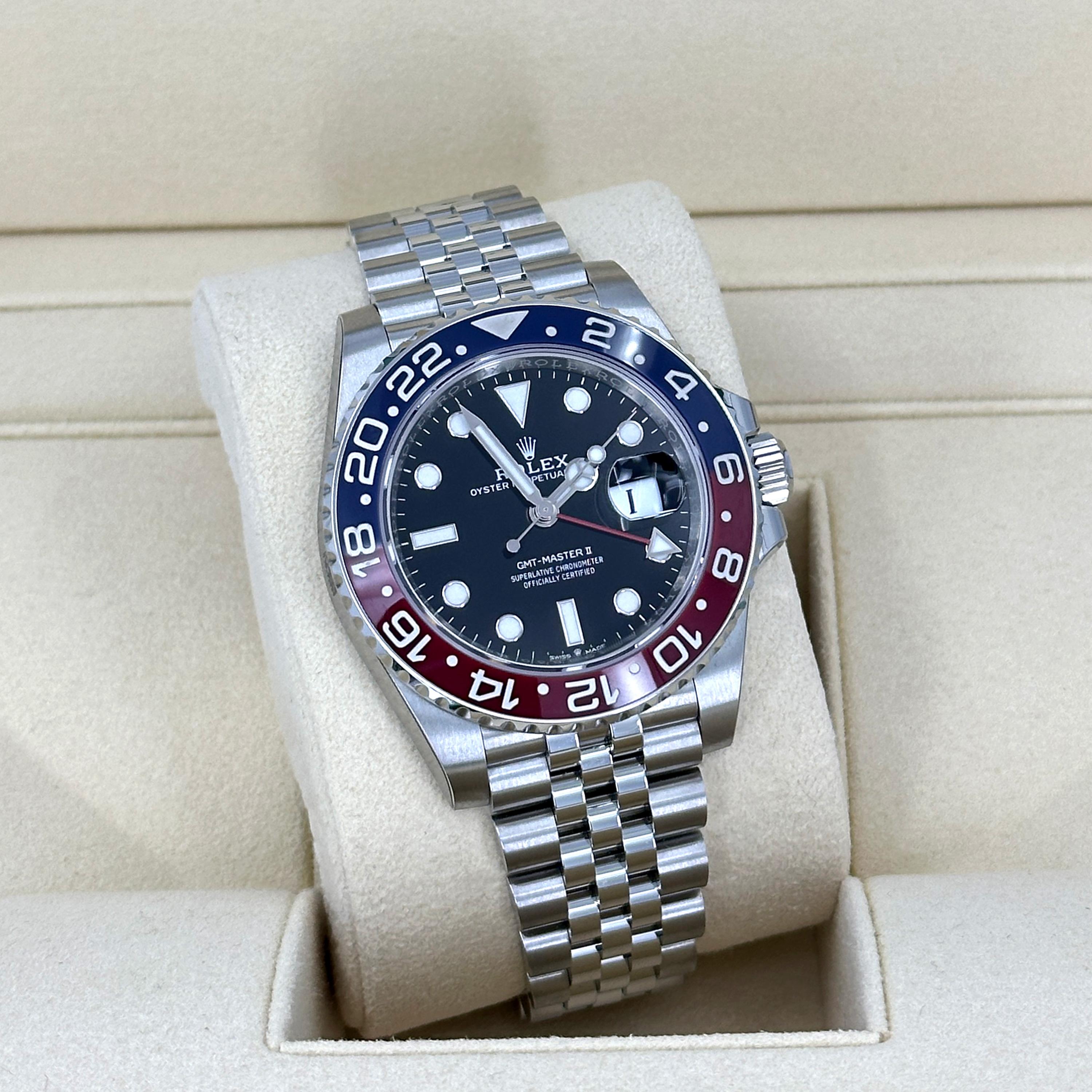 Rolex GMT-Master II Pepsi sin usar Referencia# 126710BLRO, Juego completo, 2025 en venta 4