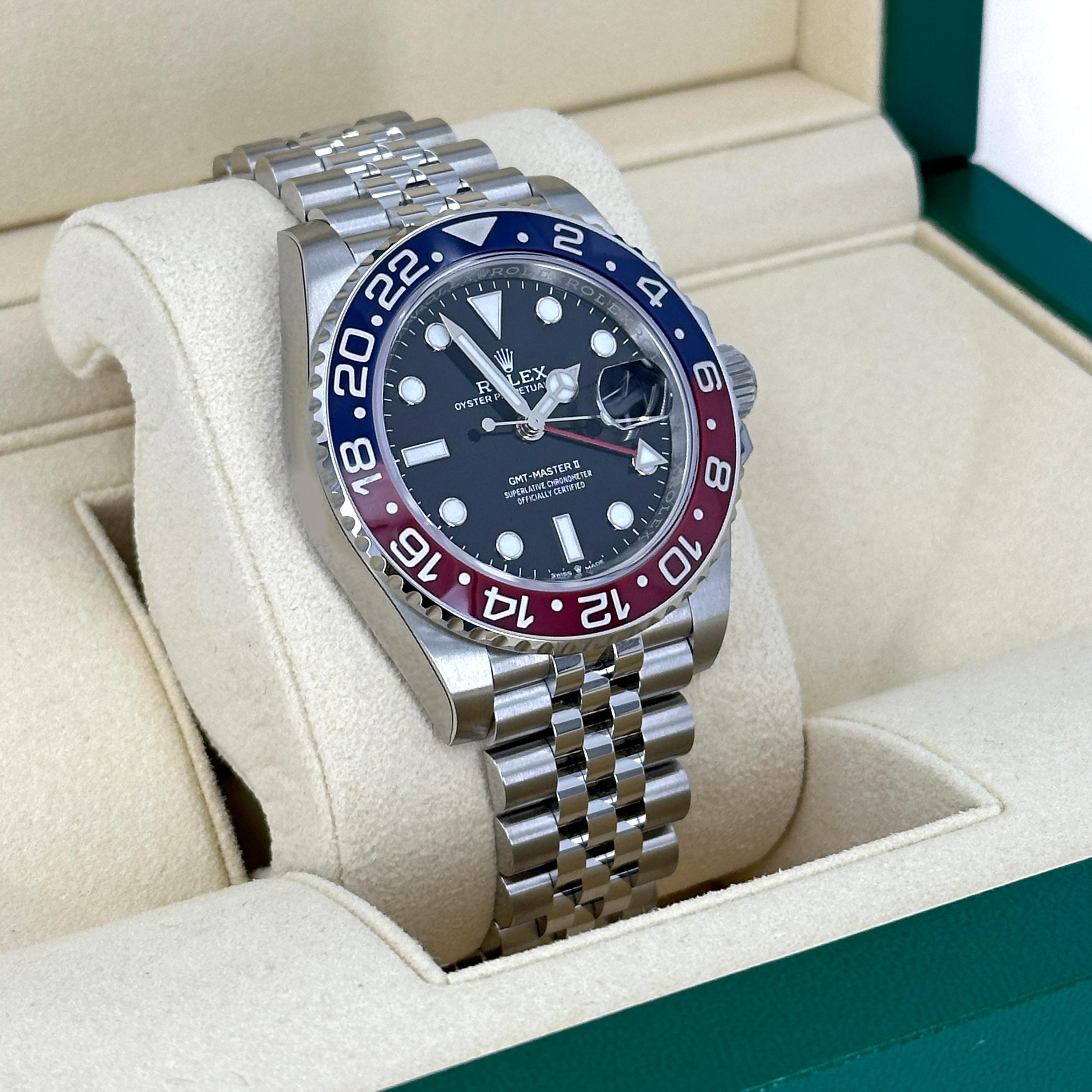 Rolex GMT-Master II Pepsi sin usar Referencia# 126710BLRO, Juego completo, 2025 en venta 5