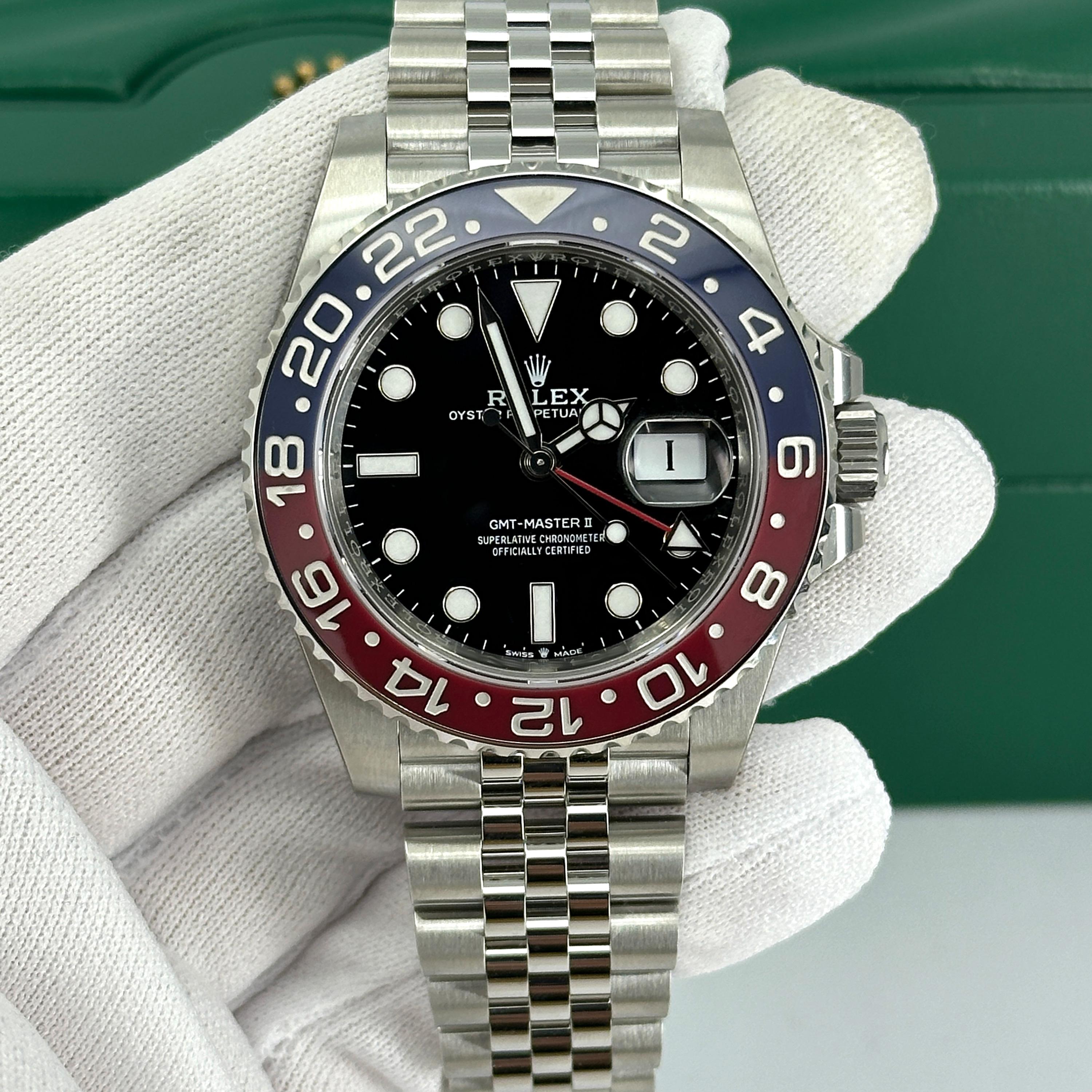 Rolex GMT-Master II Pepsi sin usar Referencia# 126710BLRO, Juego completo, 2025 en venta 10