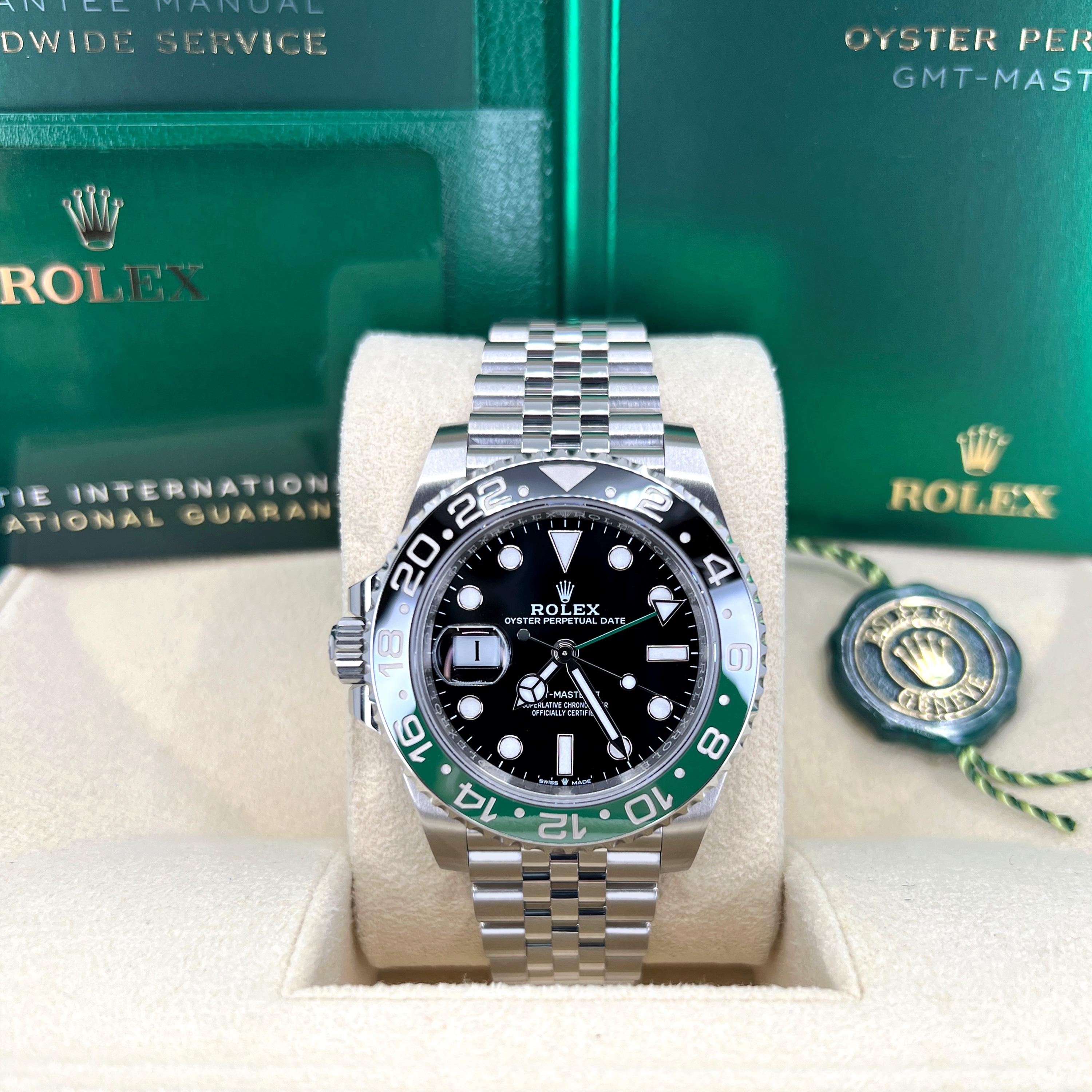 Rolex GMT-Master II 126720VTNR – “Sprite” Left-Handed GMT with Green & Black Bezel

The Rolex GMT-Master II 126720VTNR, dubbed the “Sprite” by collectors, is a groundbreaking release from Rolex that redefines traditional GMT design. This reference