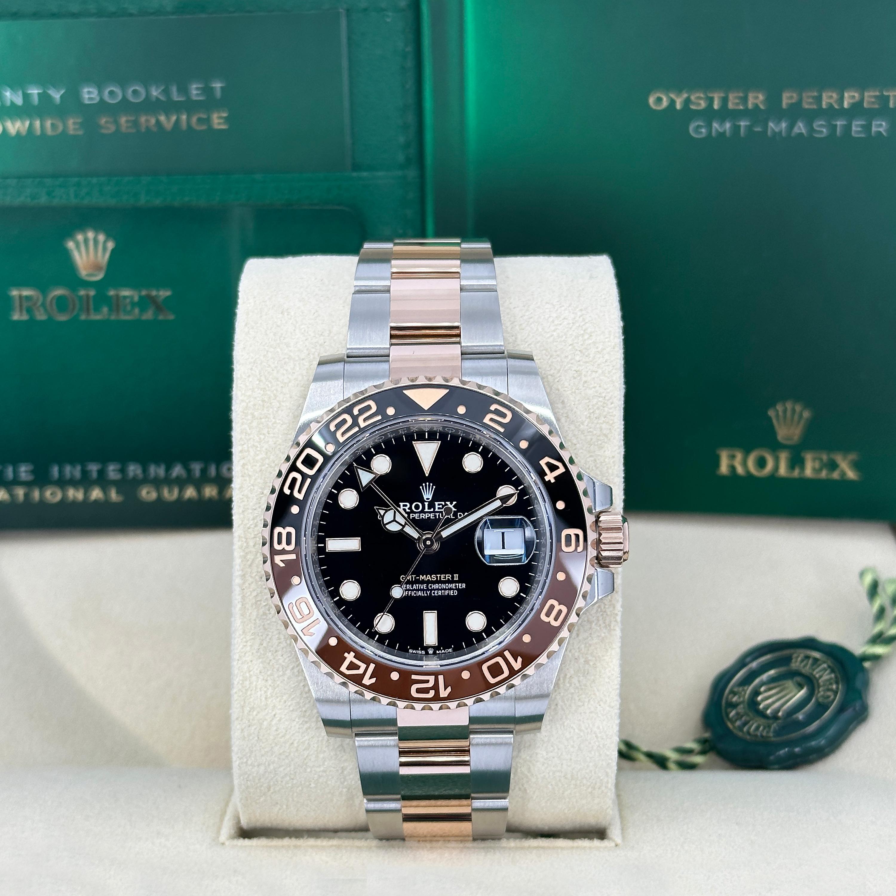Rolex GMT-Master II 126711CHNR – “Root Beer” Everose Rolesor GMT with Brown & Black Bezel

The Rolex GMT-Master II 126711CHNR, affectionately known as the “Root Beer,” is a masterful fusion of vintage inspiration and contemporary luxury. Crafted in
