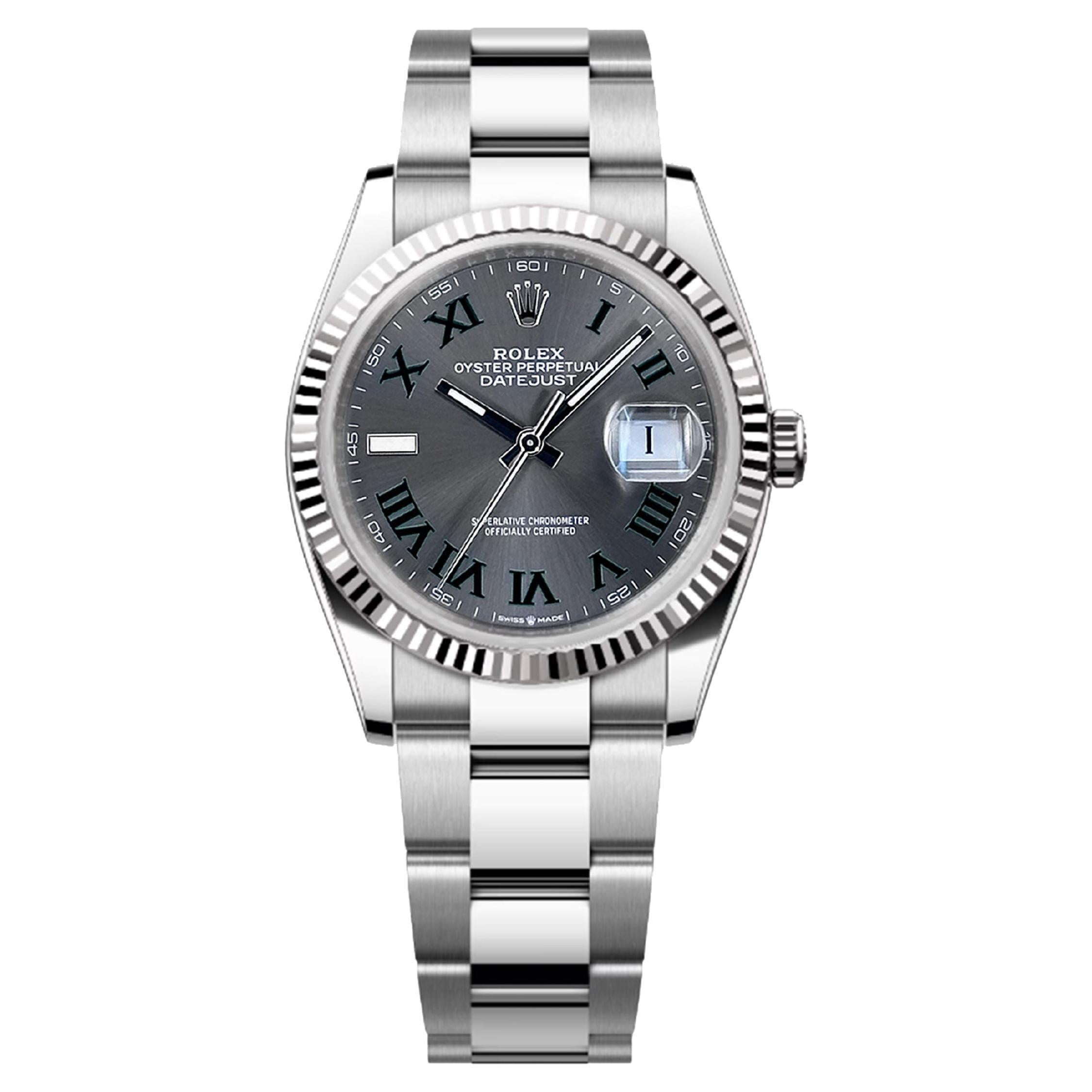 Ungetragene Rolex Datejust 36 Wimbledon Oyster Reference# 126234, Komplettset, 2025