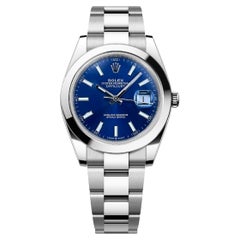 Unworn Rolex Datejust 41 Blue Oyster Reference# 126300, Complete set, 2025