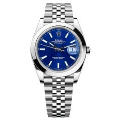 Ungetragene Rolex Datejust 41 Blue Jubilee Reference# 126300, Komplettset, 2025