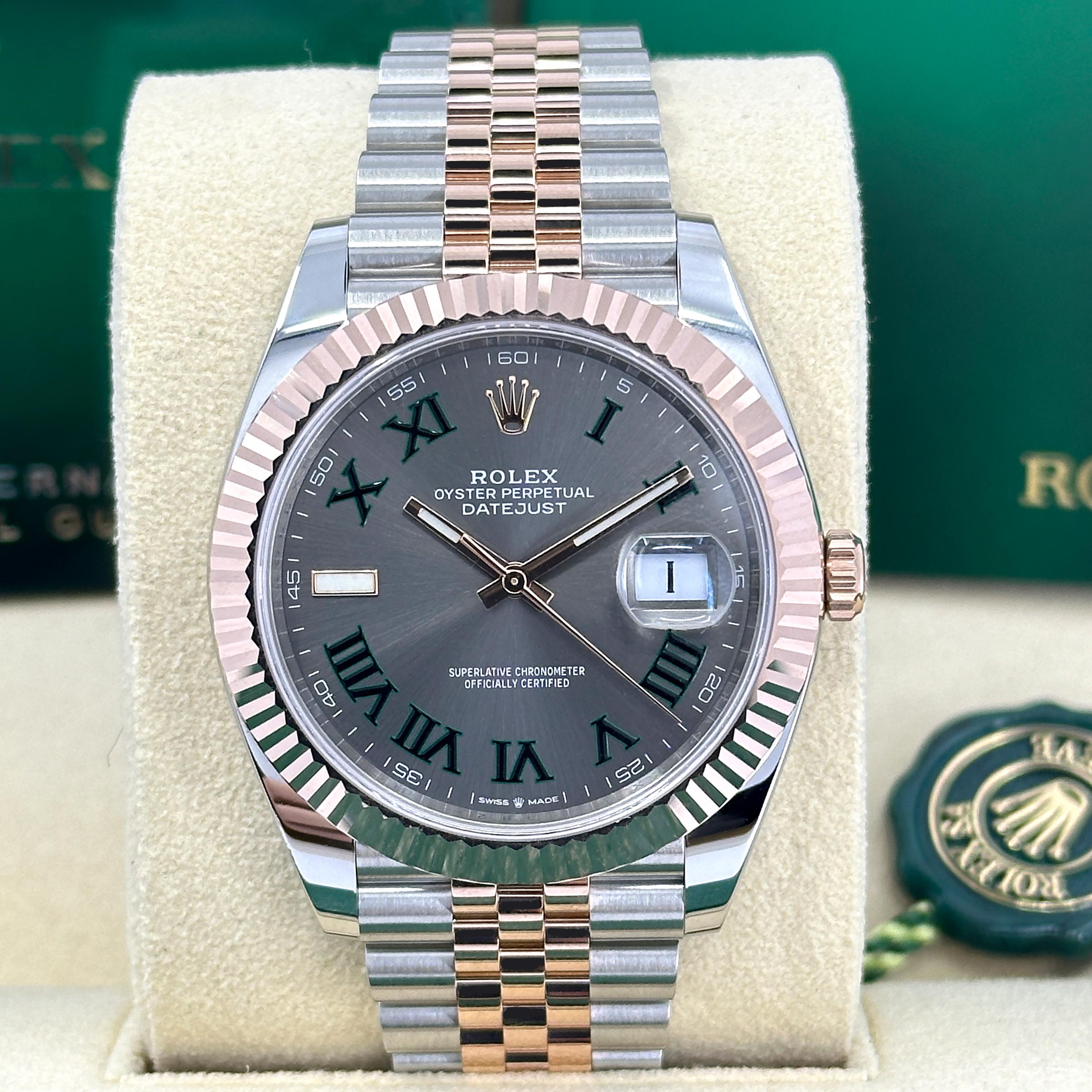 Ungetragene Rolex Datejust 41 Grey Jubilee Reference# 126331, Komplettset, 2025 im Zustand „Neu“ im Angebot in New York, NY