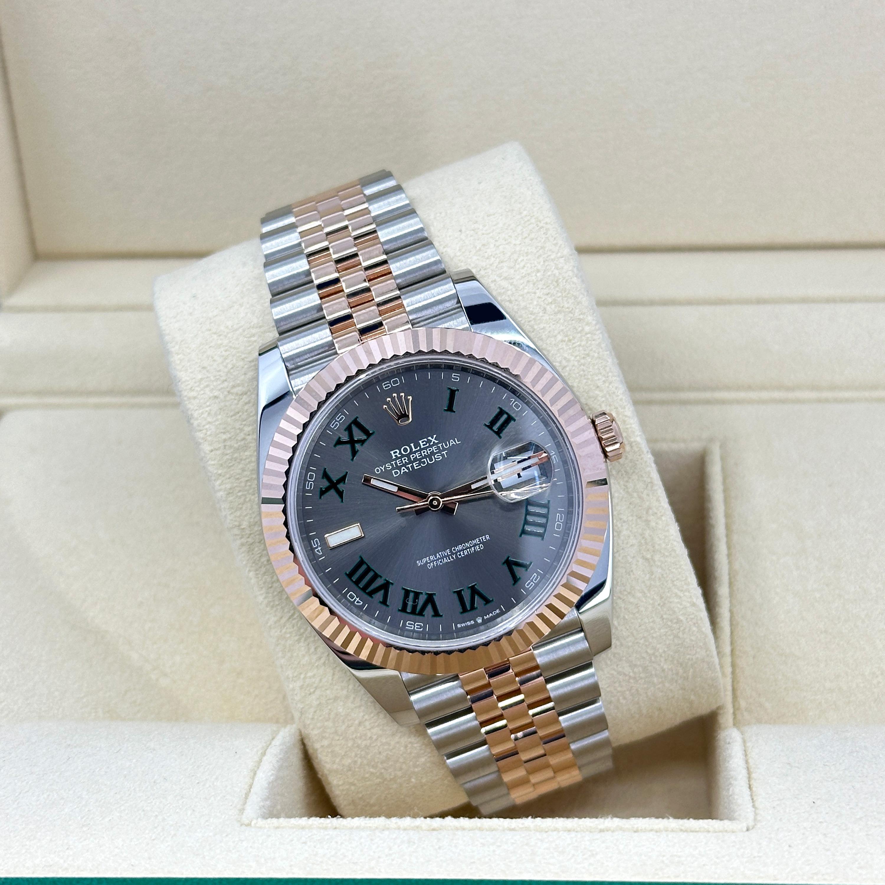 Ungetragene Rolex Datejust 41 Grey Jubilee Reference# 126331, Komplettset, 2025 im Angebot 6
