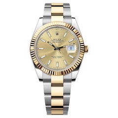 Unworn Rolex Datejust 41 Champagne Oyster Reference# 126333, Complete set, 2025