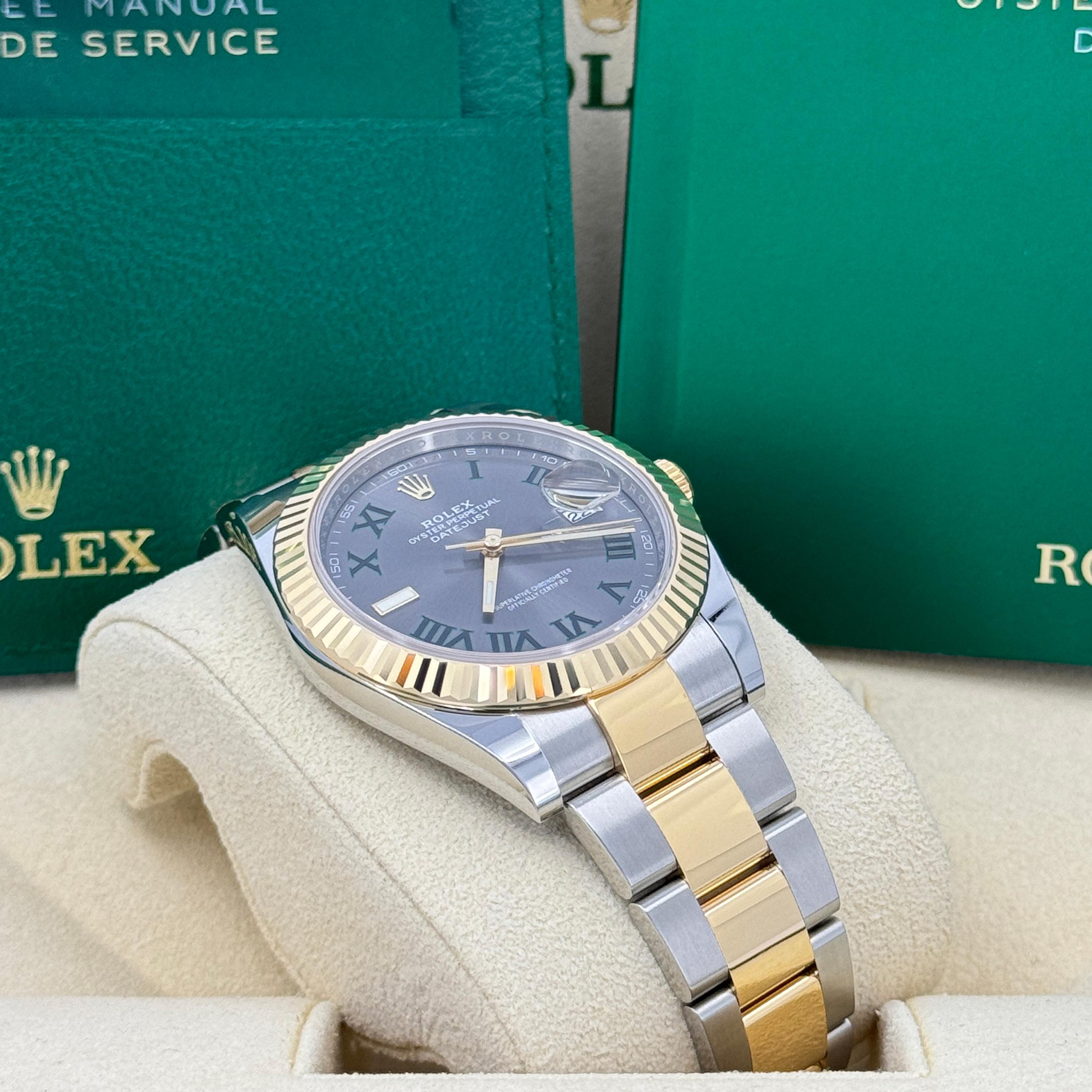 Ungetragene Rolex Datejust 41 Grau Oyster Reference# 126333, Komplettset, 2025 für Damen oder Herren im Angebot