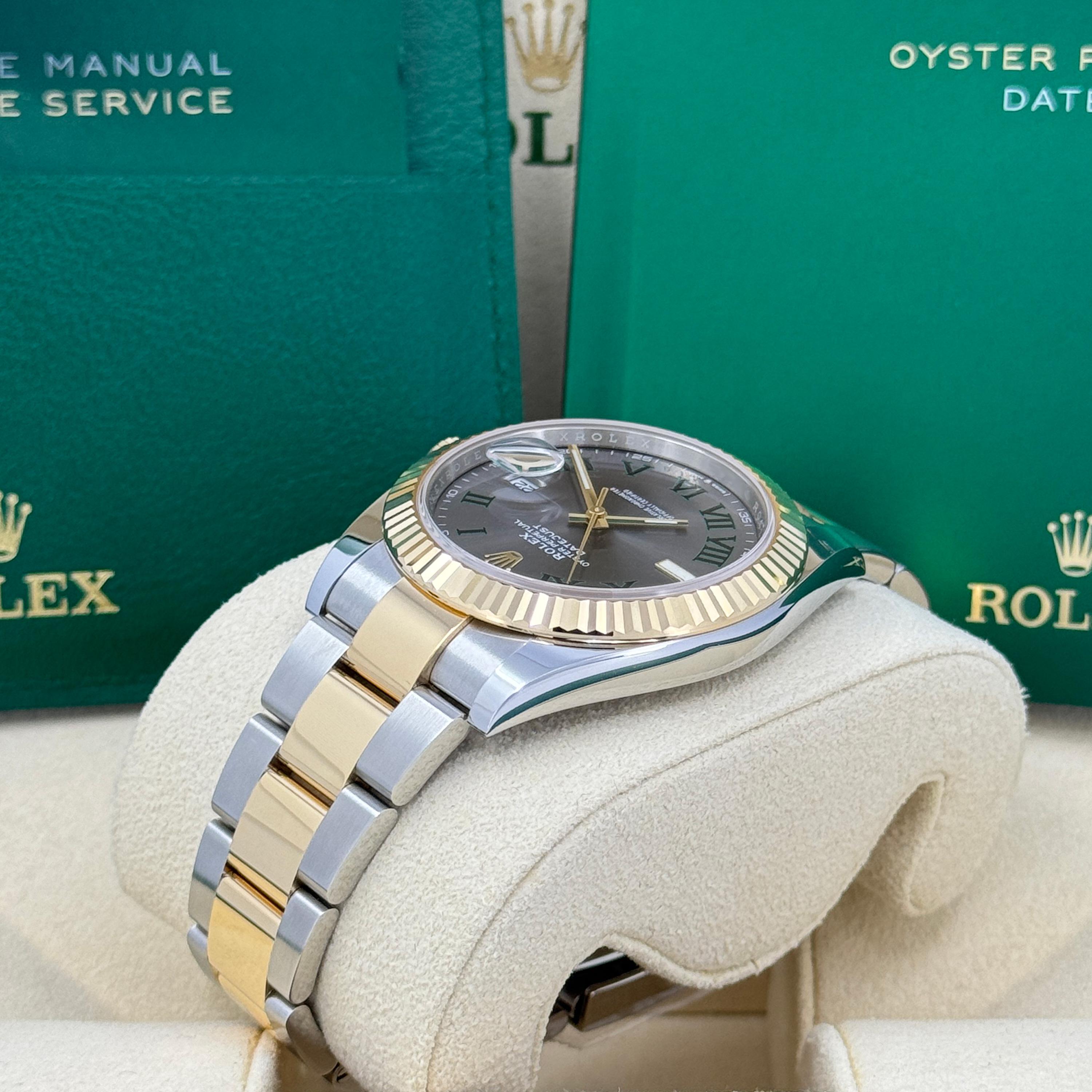 Ungetragene Rolex Datejust 41 Grau Oyster Reference# 126333, Komplettset, 2025 im Angebot 4